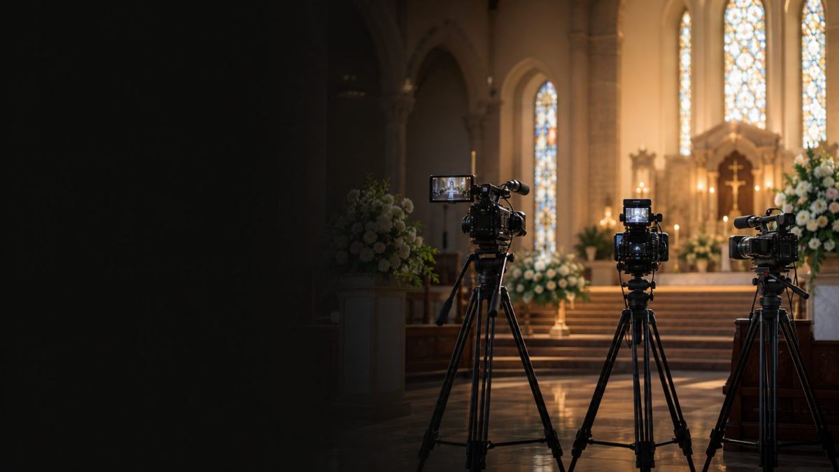 Professional discreet camera setup at a service